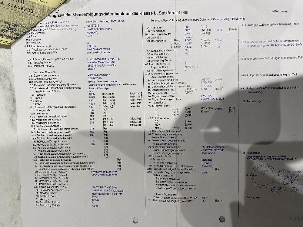 Motorrad verkaufen Yamaha YZF-R6 Ankauf