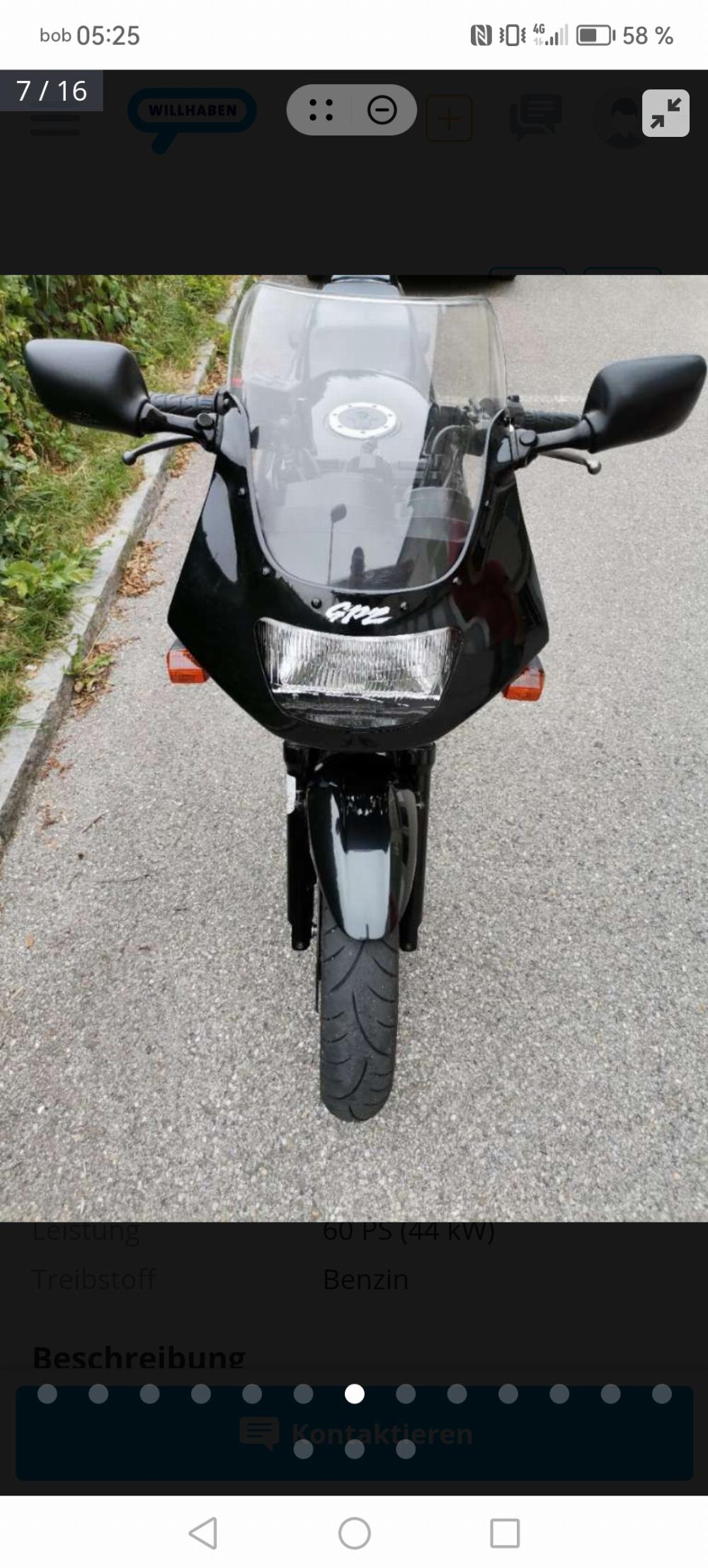 Motorrad verkaufen Kawasaki Gpz500S Ankauf